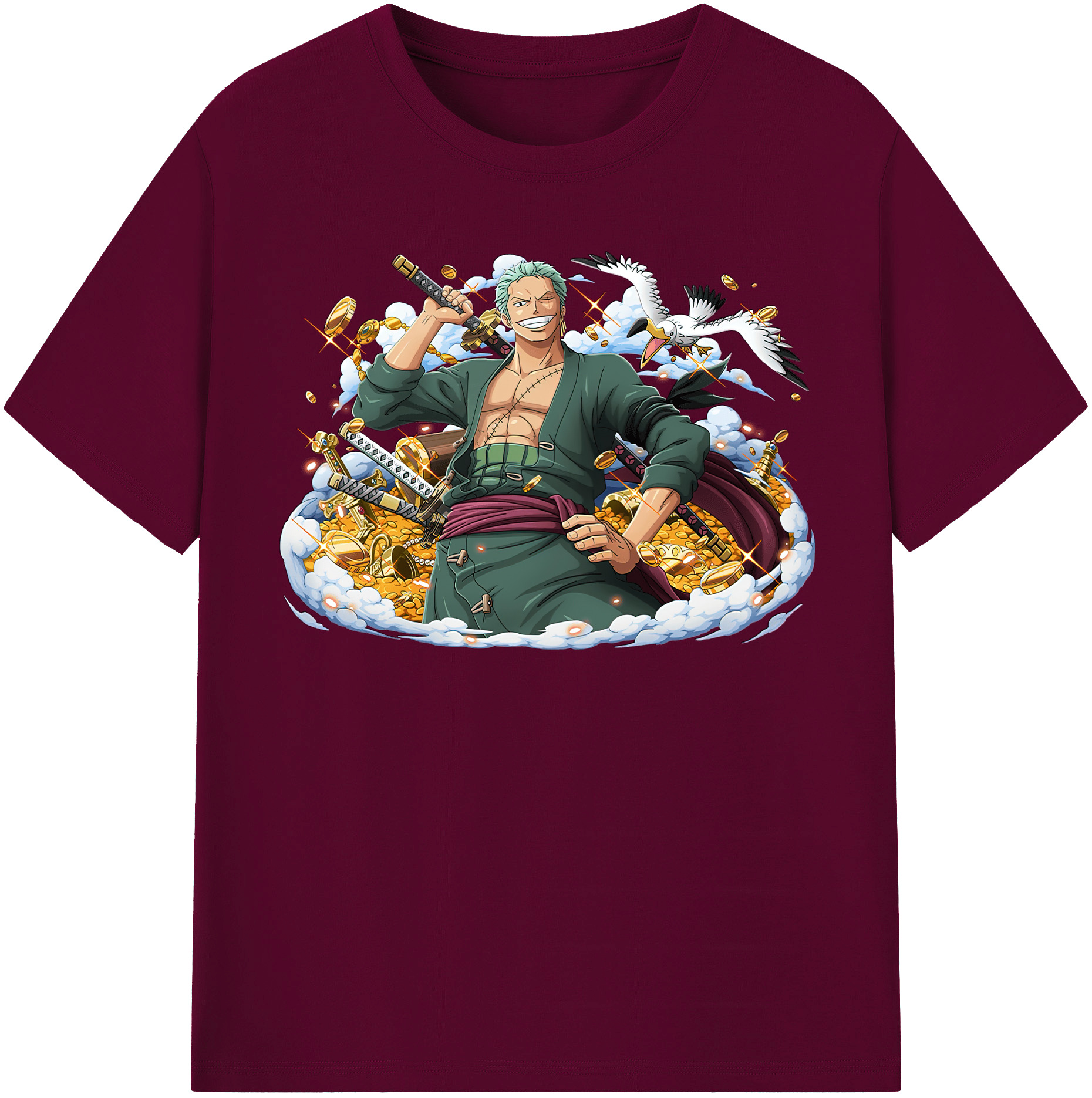 ワンピース ロロノア・ゾロ ONE PIECE Roronoa Zoro レディースカジュアルプリントTシャツ（綿100％）